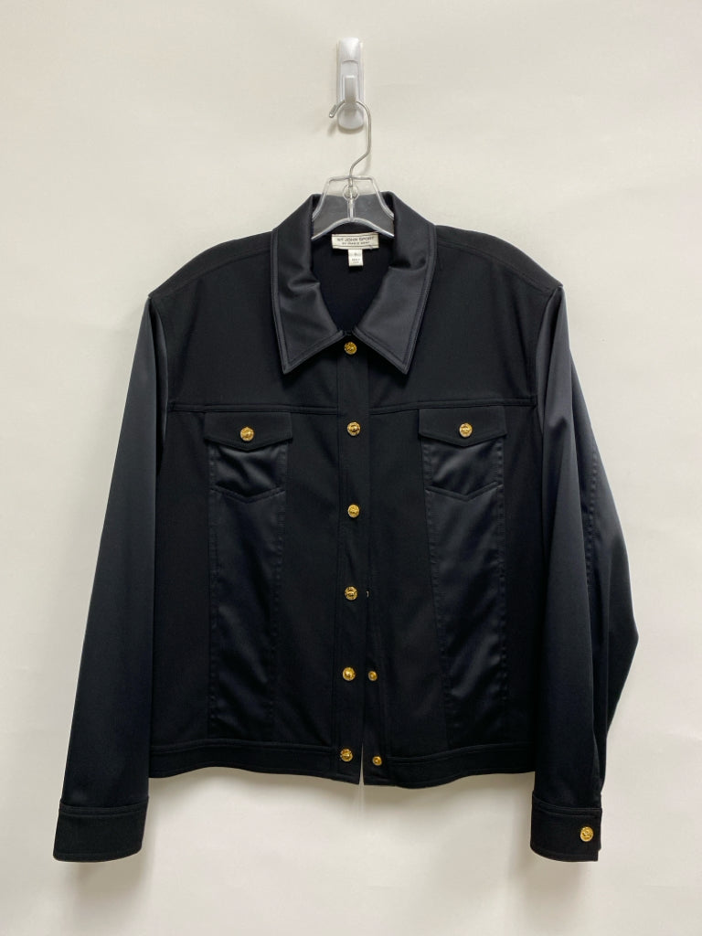 St. John Sport Size XL Black Button Up Ladies Jacket