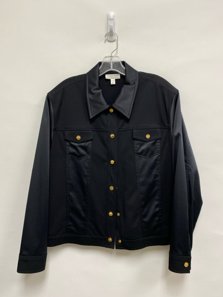 St. John Sport Size XL Black Button Up Ladies Jacket