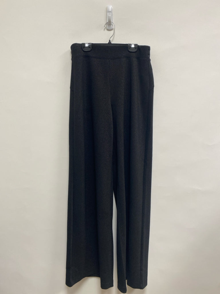 Spanx Size M Black Gold Shimmery Wide Leg Ladies Pants