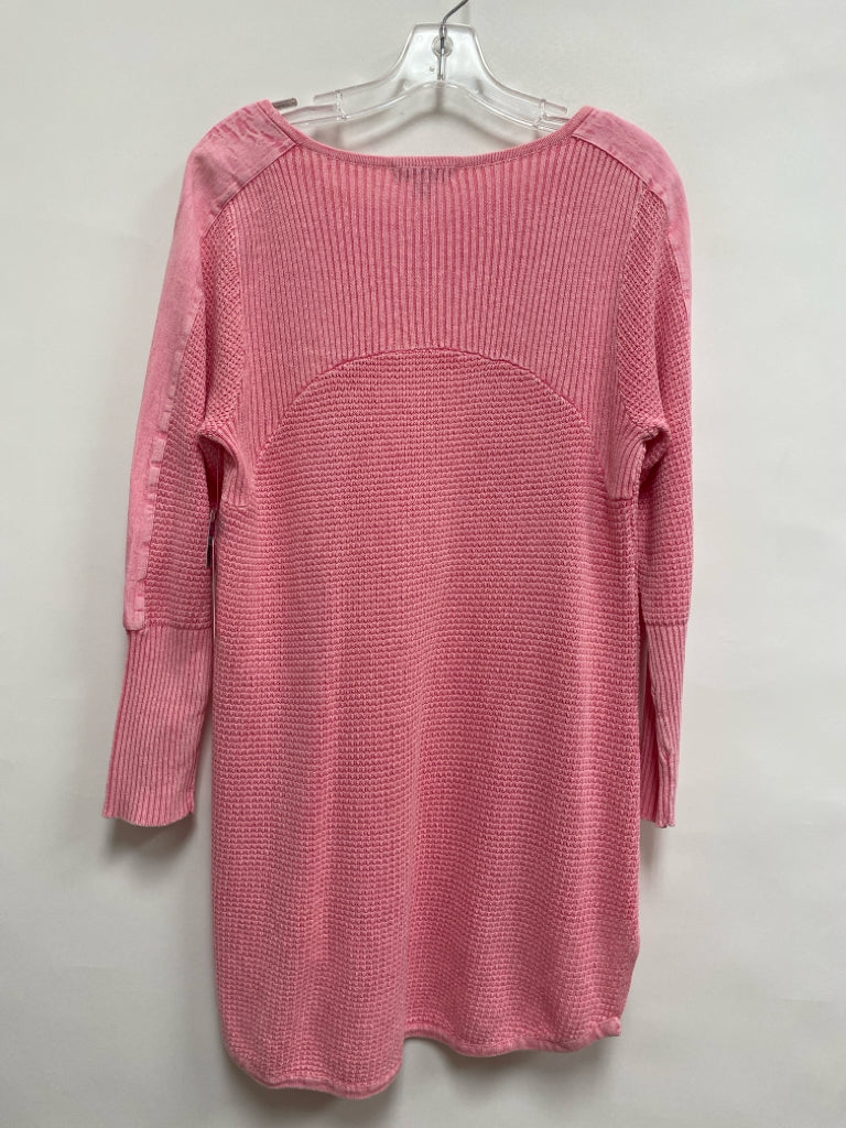 NWT PBJ Blues Size L Pink Waffle Ladies Sweater