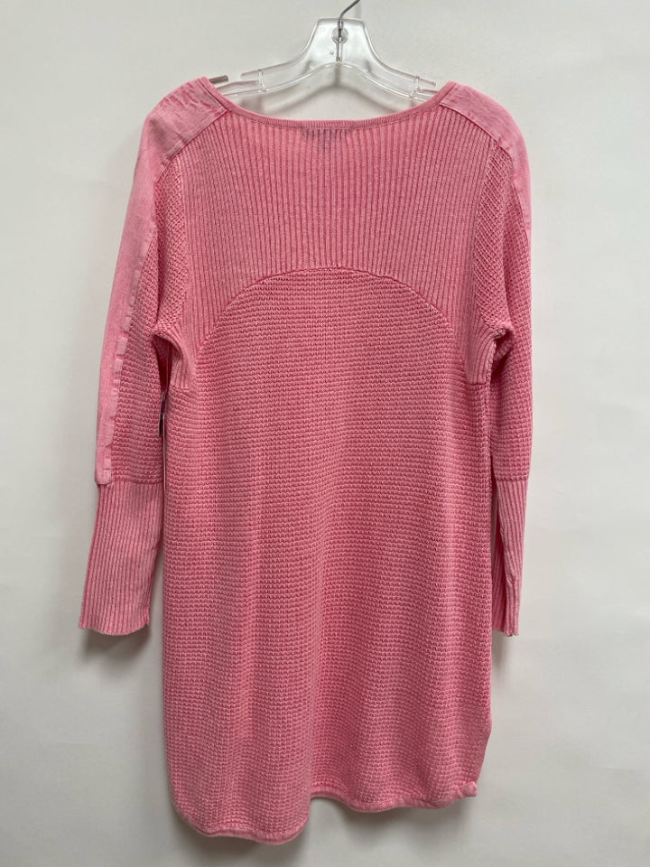 NWT PBJ Blues Size L Pink Waffle Ladies Sweater