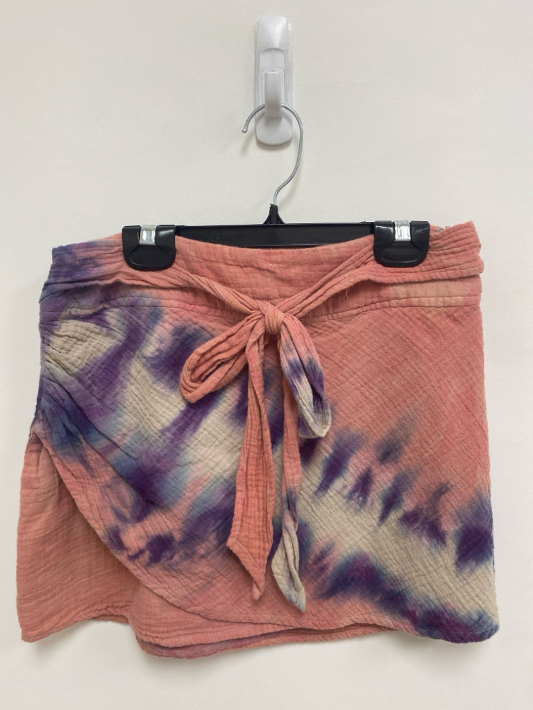 Free People Size 0 Pink Purple Tie Dye Gauze Ladies Skirt