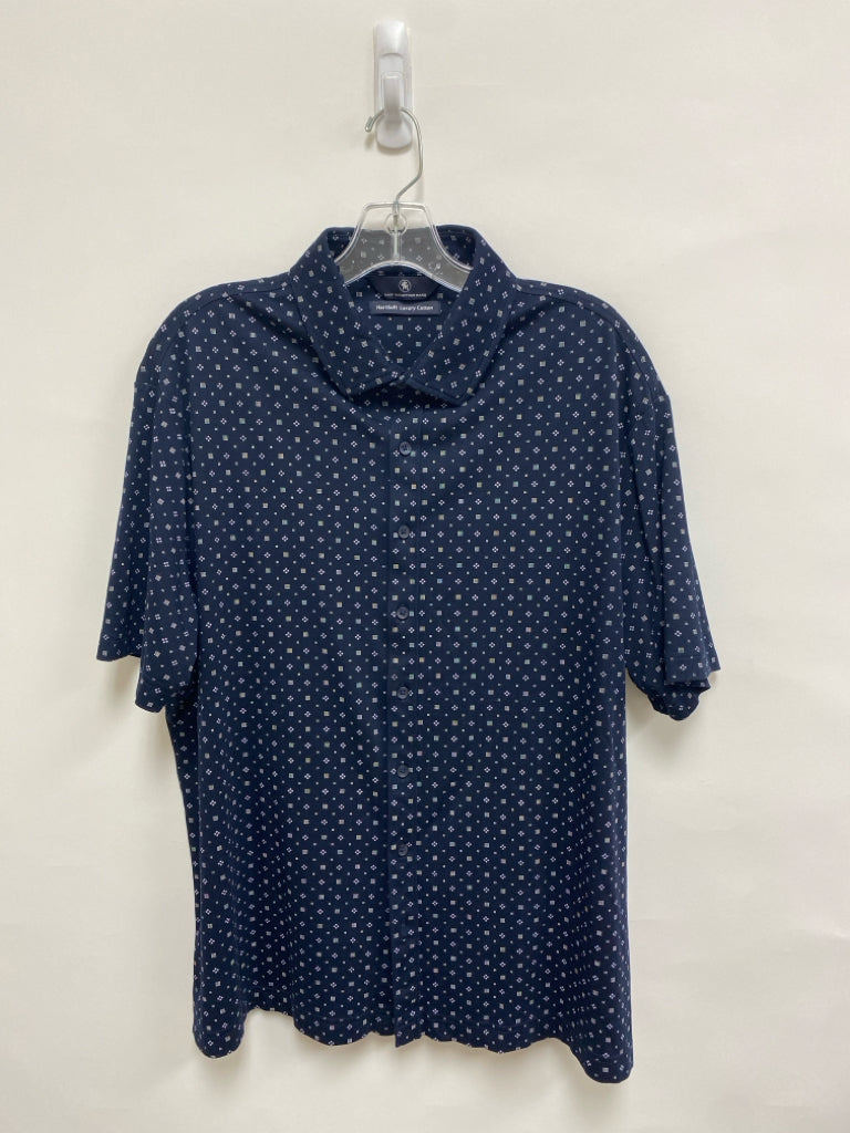 Hart Schaffner Marx Size XL Dark Blue White Polo Men&