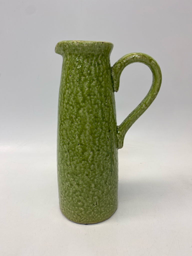 Lime Green Crackle Pottery Pottery