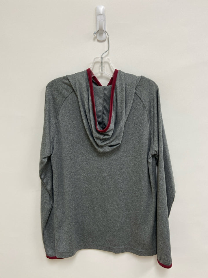 COLOSSEUM SIZE 12/14 Gray Burgundy Hooded Boy&