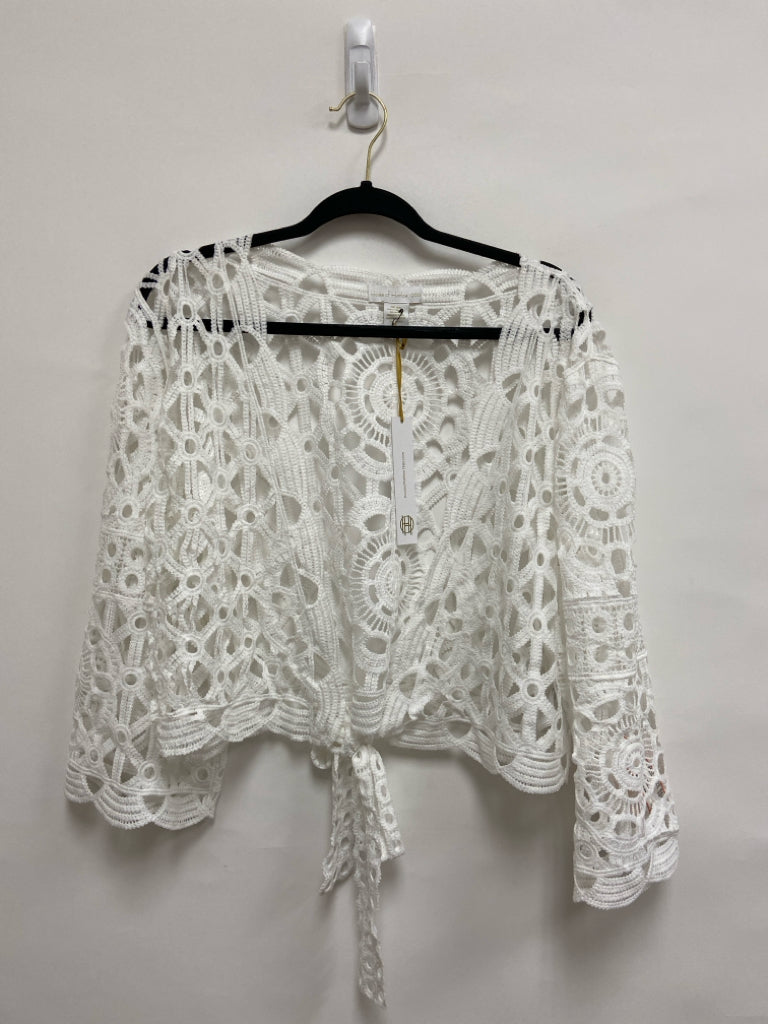 NWT House of Harlow Size OSFA White Cut-Out Ladies Sweater