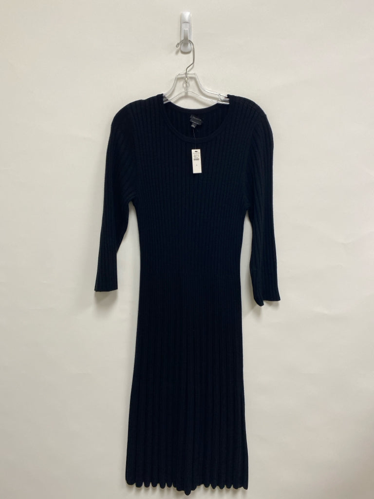 NWT Talbots Size L Black Ribbed Long Sleeve Knit Ladies Dress