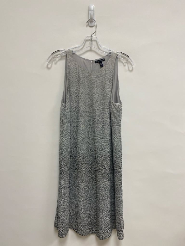 Eileen Fisher Size S Light Grey Dark Gray Dots Sleeveless Silk Ladies Dress