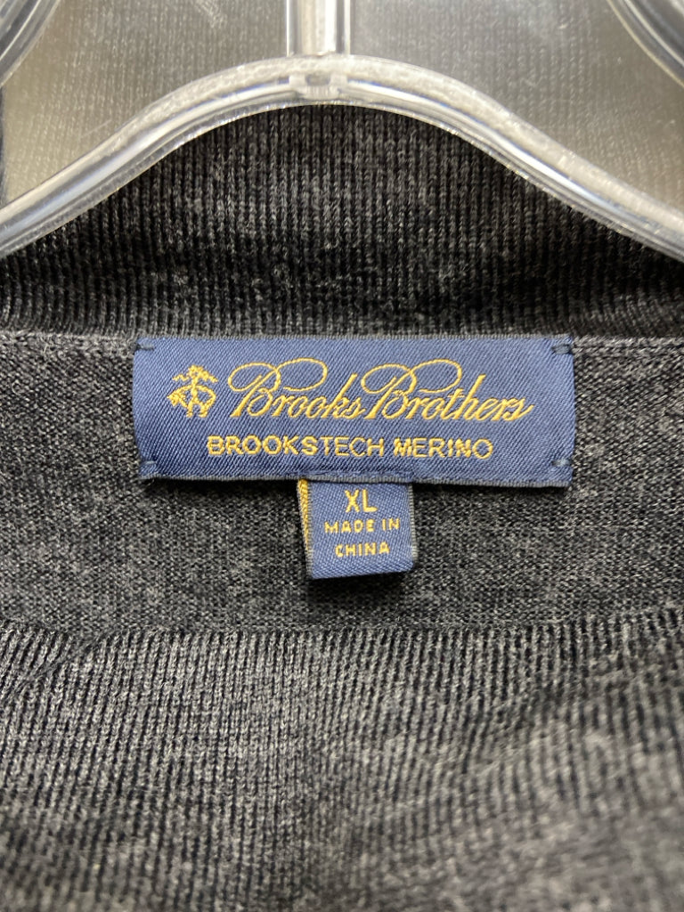 Brooks Brothers Size XL Charcoal Mottled Turtleneck Merino Men&