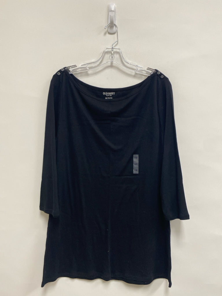 NWT Old Navy  SIZE  XXL Black 3/4 Sleeve Plus Size Top