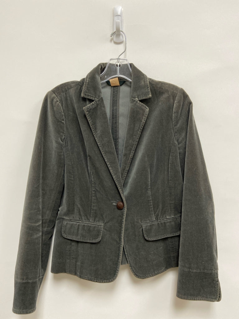 J Crew Size 2 Gray Velour Ladies Jacket