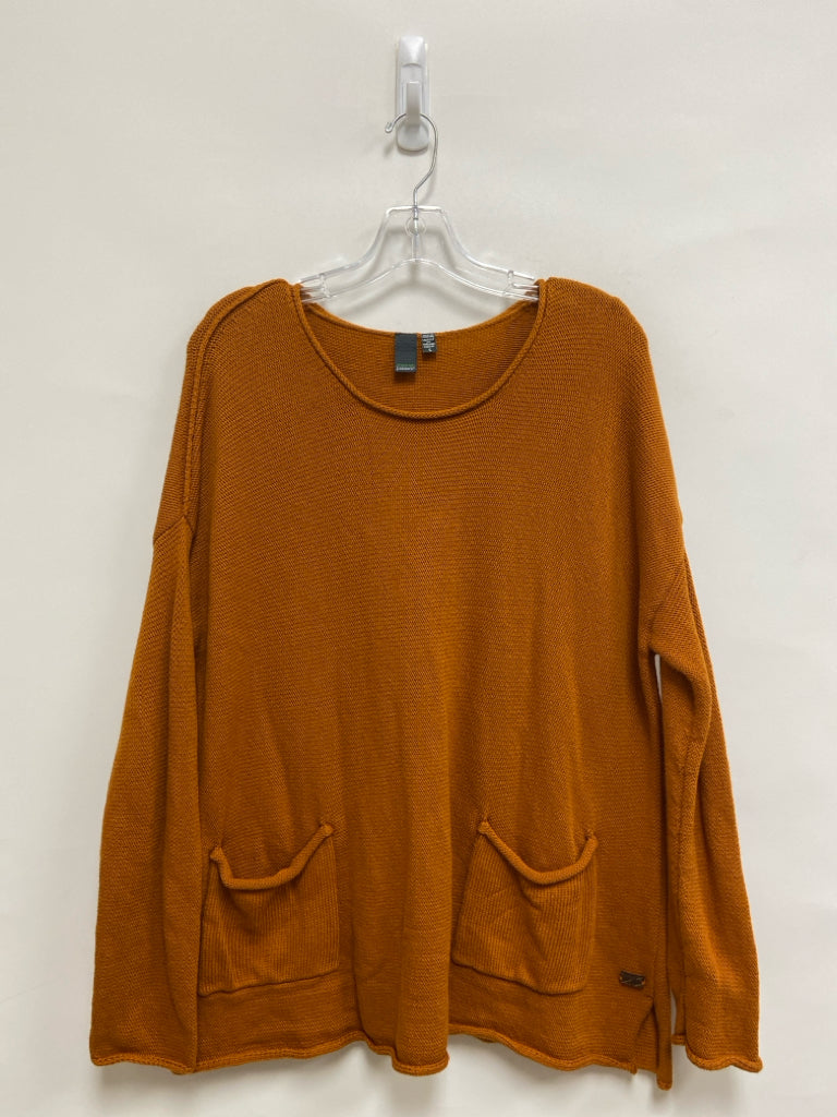 Size S Dark Orange Pocket(s) Tunic Ladies Sweater