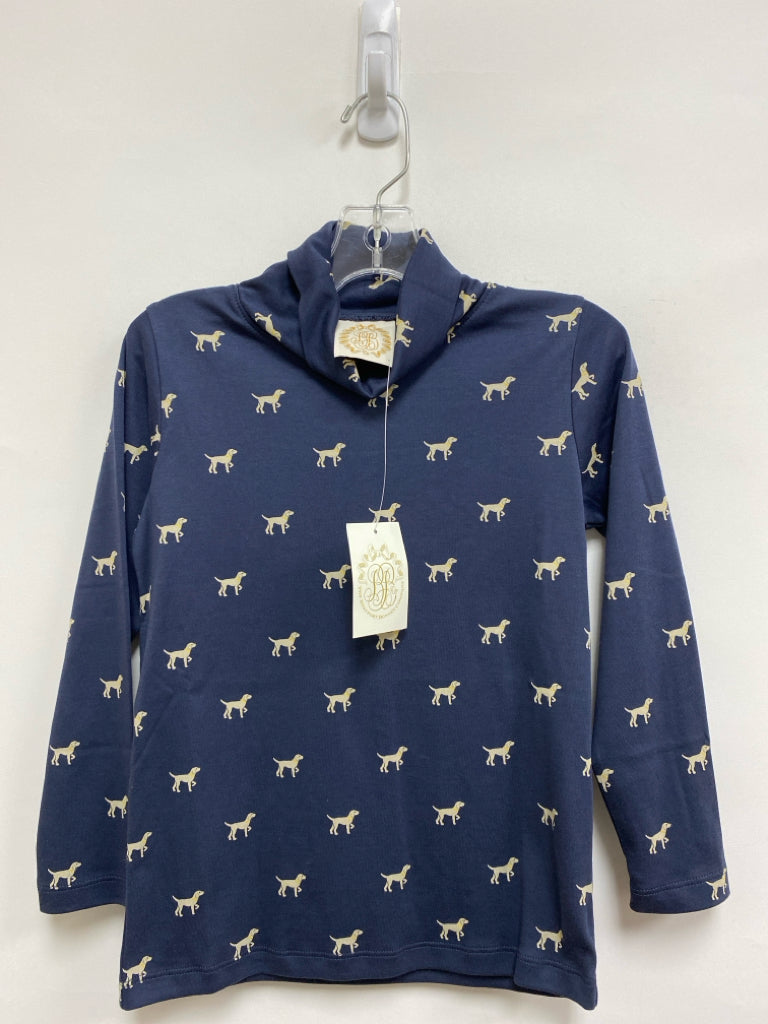 NWT Beaufort Bonnet Co. SIZE 7 Navy Beige Dogs Turtleneck Boy&
