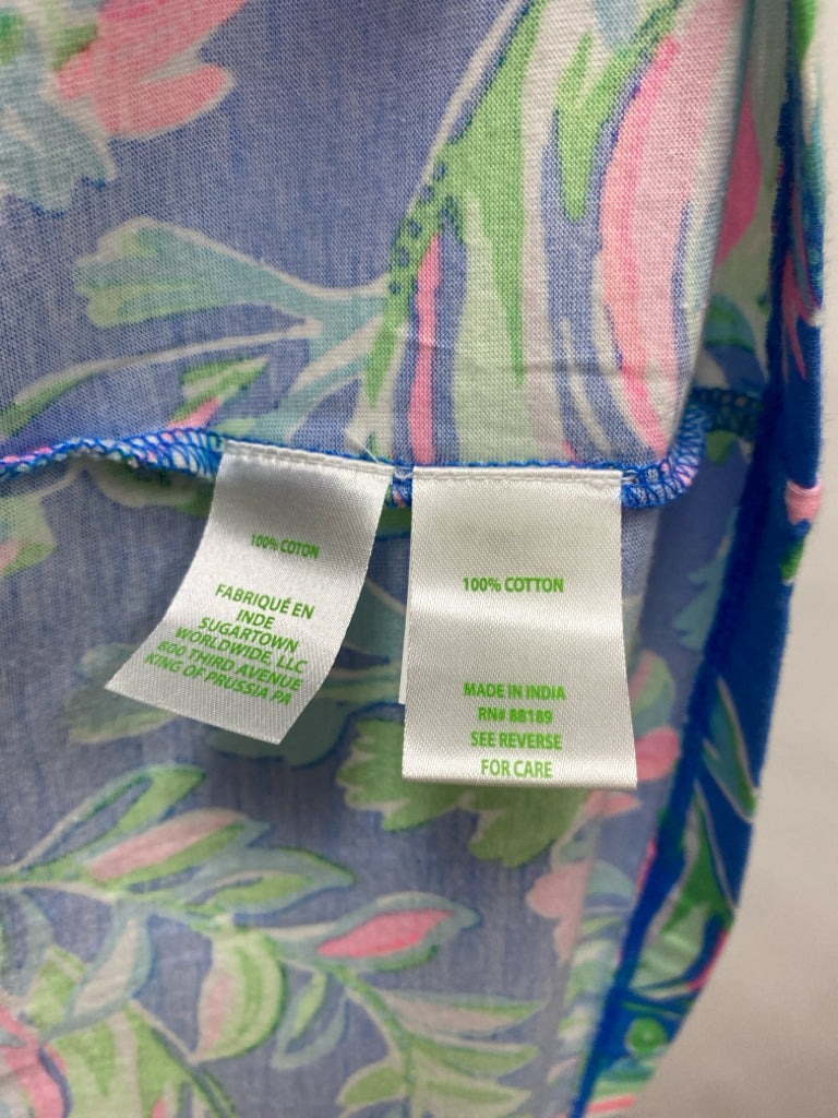 LILLY PULITZER Size XS Blue Green/Pink Floral Ladies Dress