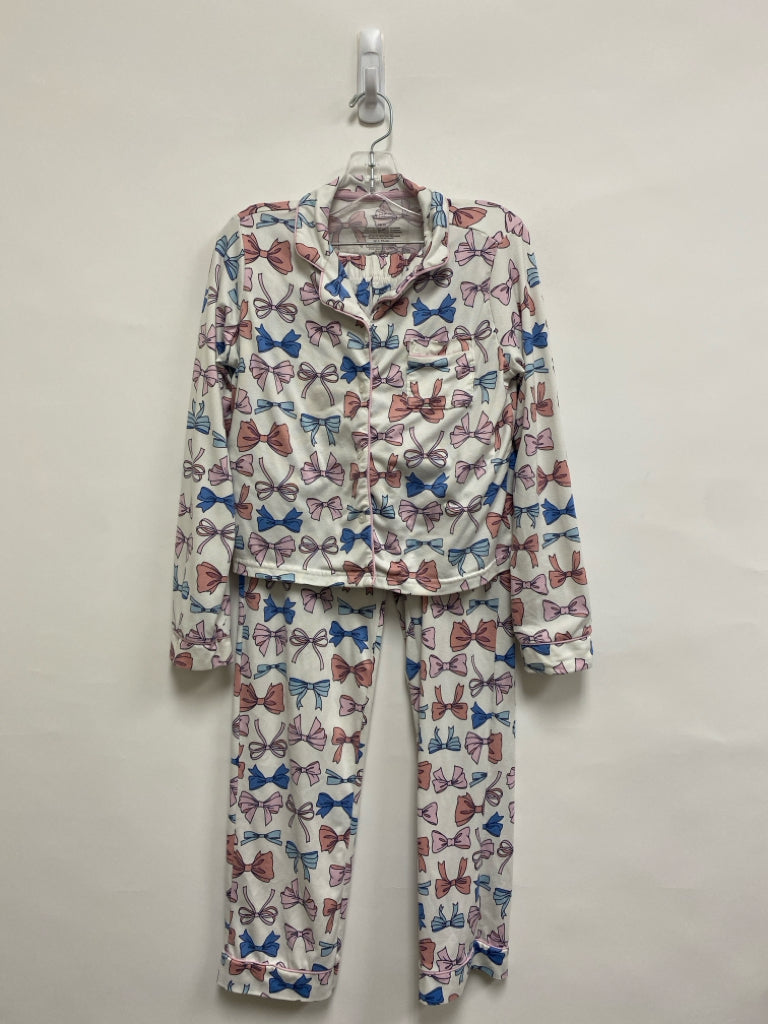 Tahari SIZE 10/12 Cream Pink/Blue Bows Girl&