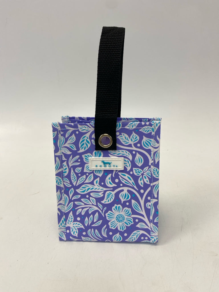 Scout Purple White/Aqua Flower(s) Tote Bag