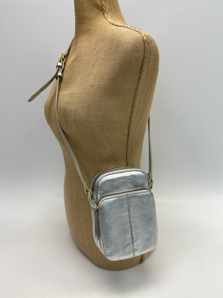 American Leather Co Silver Metallic Crossbody
