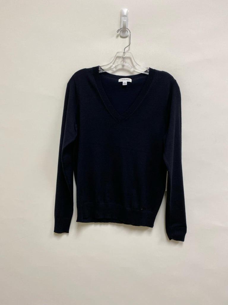 NWT Calvin Klein Size S Dark Navy V Neck Ladies Sweater