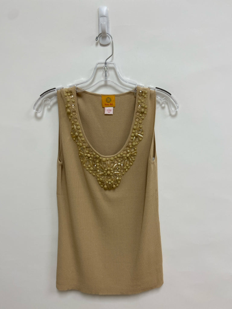 Ruby Rd. Size L Beige Beaded Tank Ladies Top