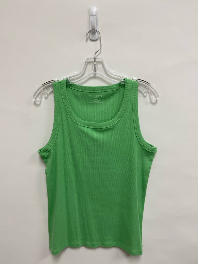 Talbots Size LP Pale Green Ribbed Tank Petite Top