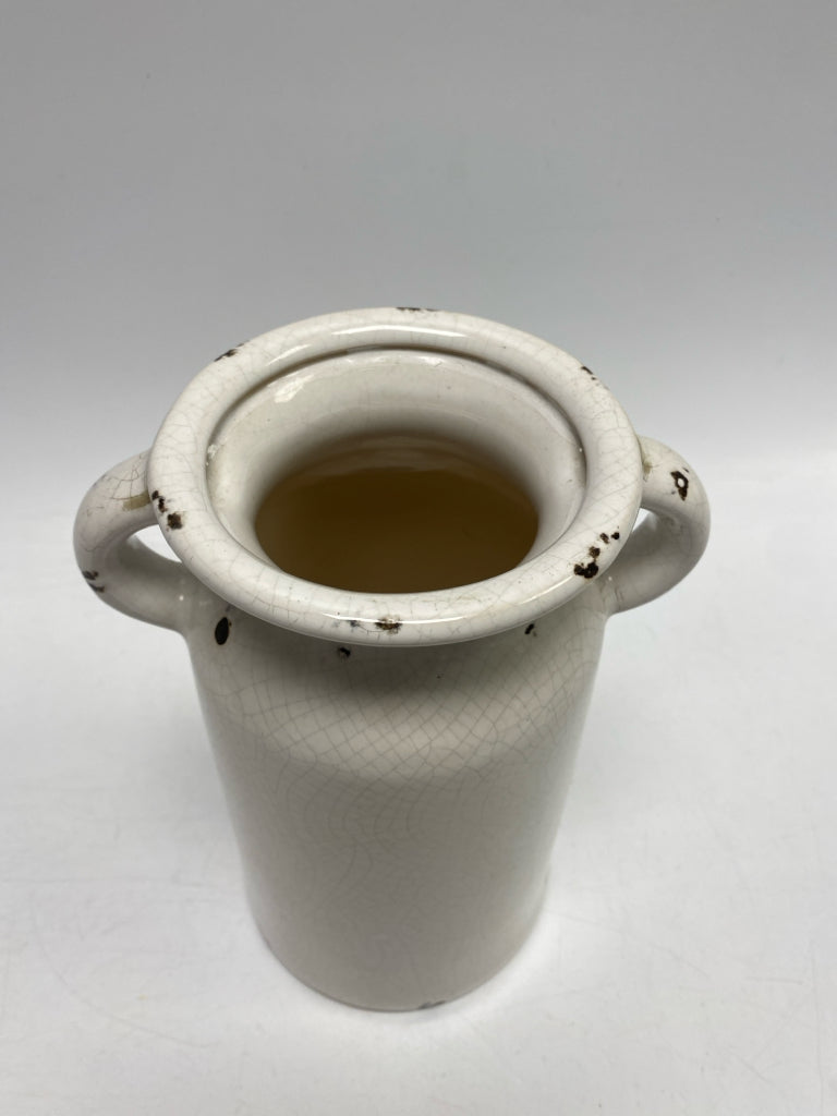 Cream Crackle Terra Cotta Vase