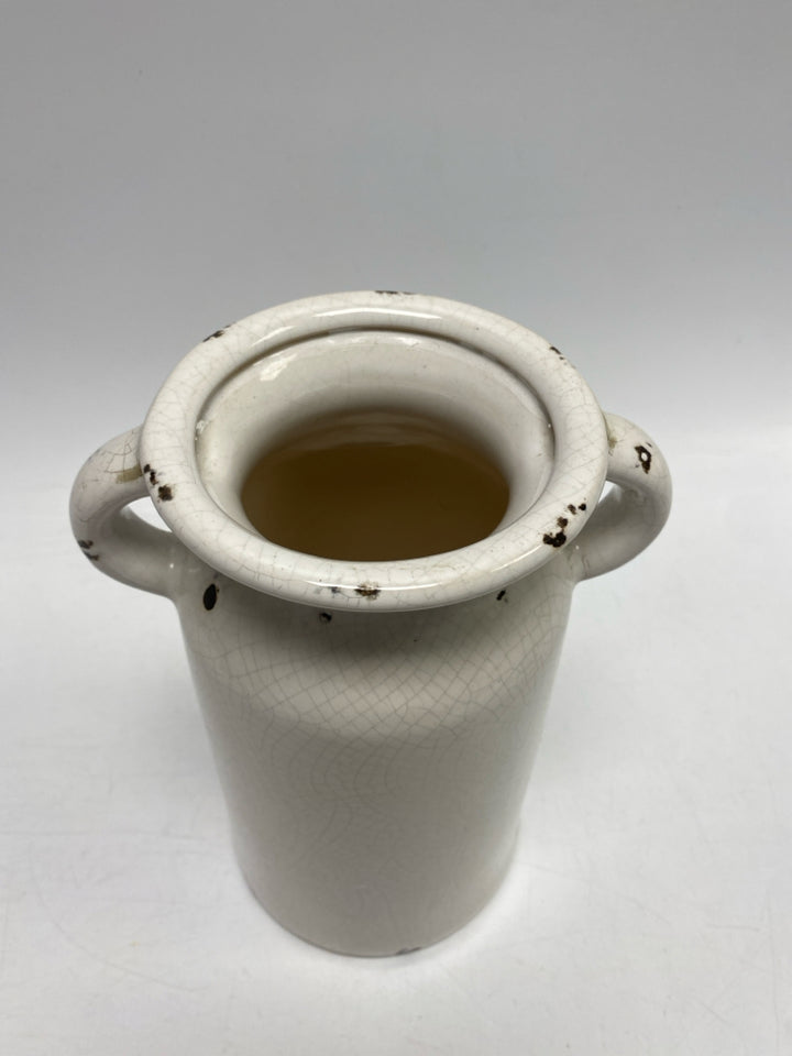 Cream Crackle Terra Cotta Vase