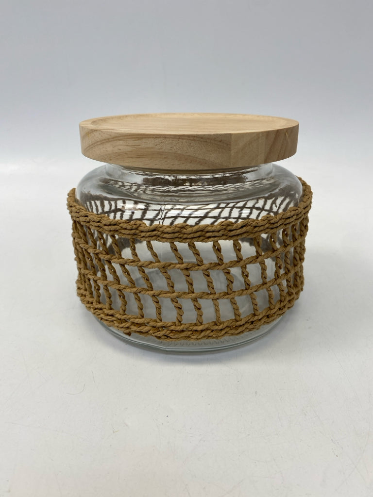 Clear Brown Glass Jar