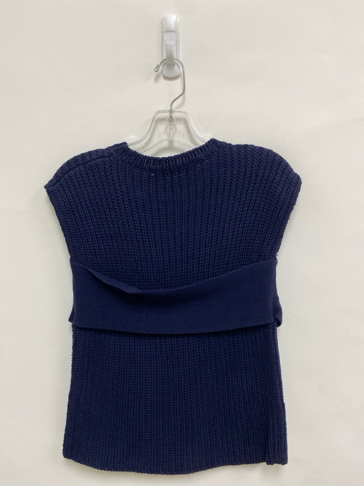 Valentino Size M Navy Cotton Ladies Sweater Vest