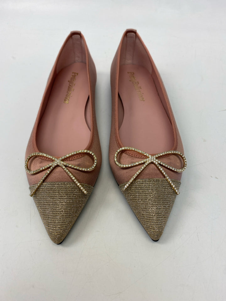 NWOT Pretty Ballerinas  Size 36.5 Pink Rhinestone(s) Flats