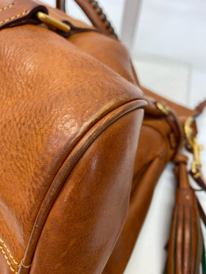 Dooney &amp; Bourke Brown Tassel(es) Leather Handbag