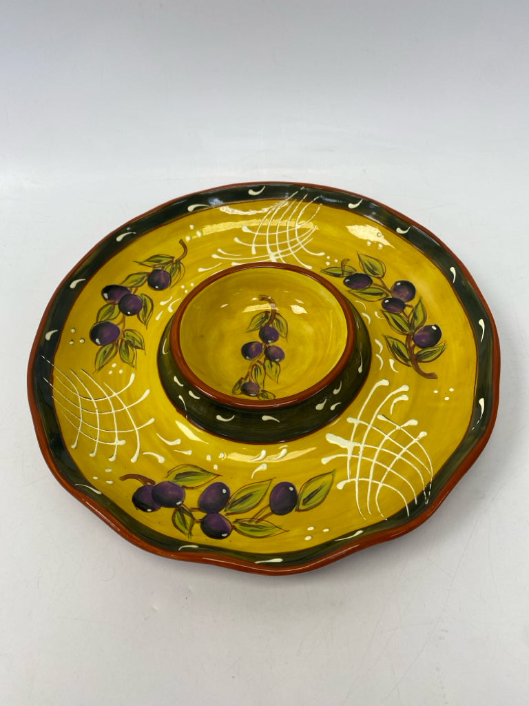 Yellow Green/Purple Olive Chip n Dip
