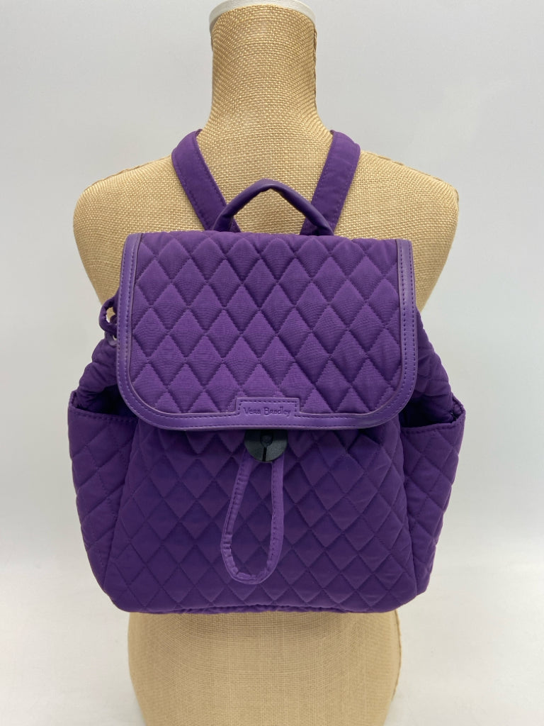 Vera Bradley Dark Purple Quilted Fabric Backpack