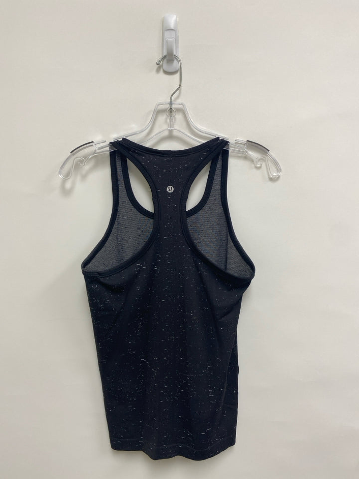 Lululemon Size 6 Black Gray Speckles Tank Athletic Top