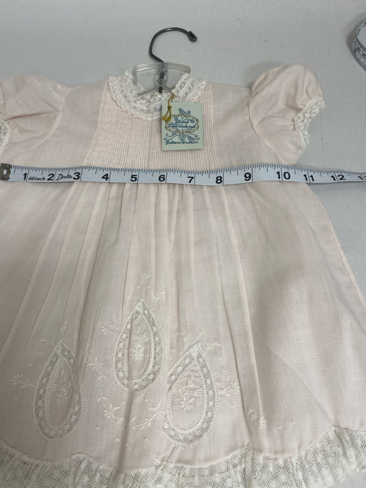 NWT Feltman Bros. SIZE 6M Pale Pink Smocking Embroidered Girl&