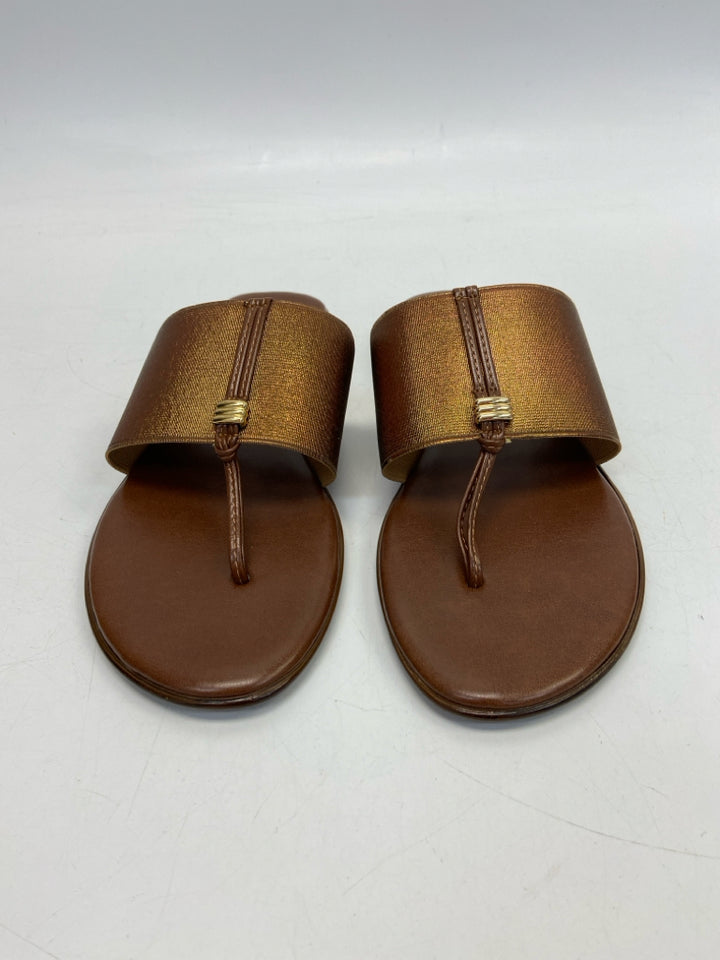 Size 7.5 Brown Iridescent Sandals