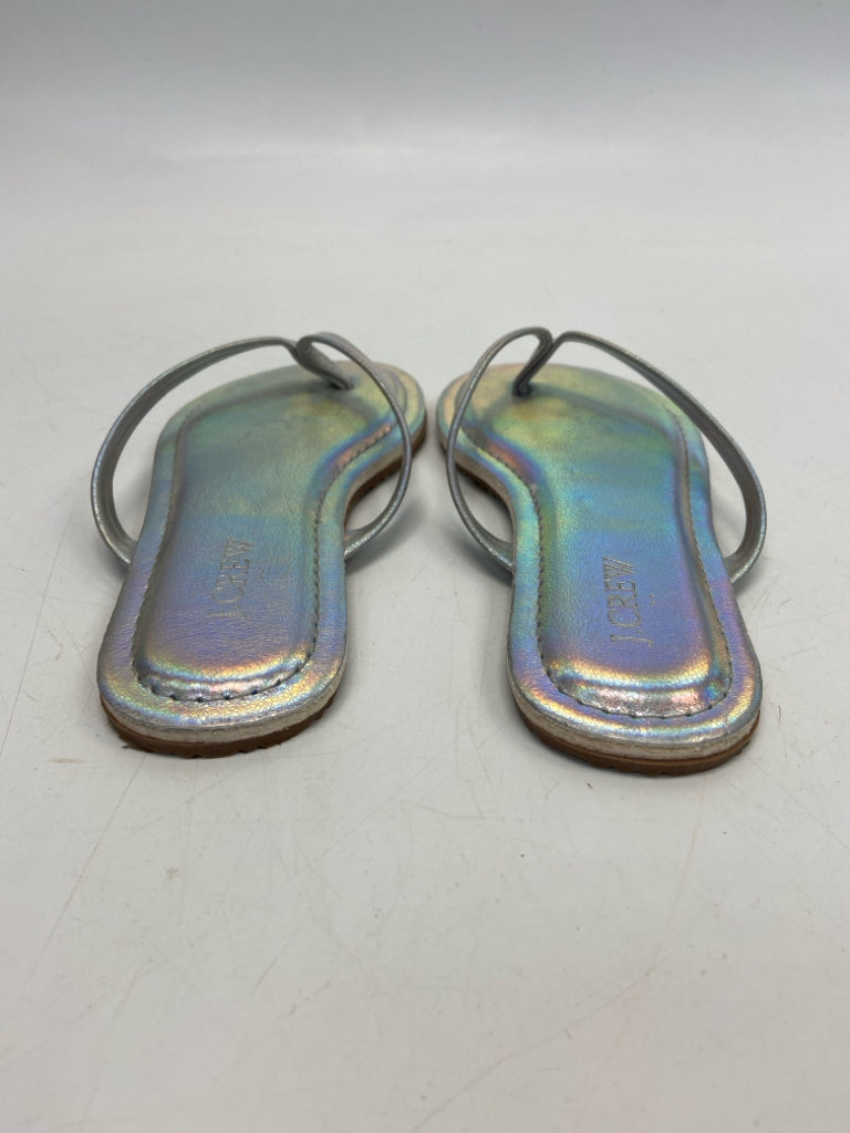 J Crew SIZE 13 Silver Iridescent Girl&