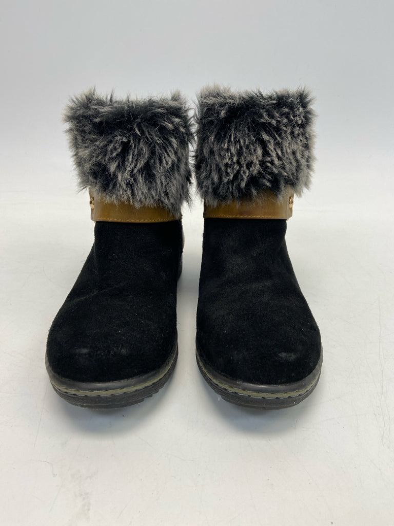 Spring Step EU Shoe Size 35 US Shoe Size 5 Black Tan Trimmed Suede Boots