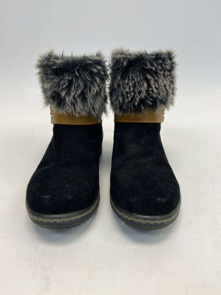 Spring Step EU Shoe Size 35 US Shoe Size 5 Black Tan Trimmed Suede Boots
