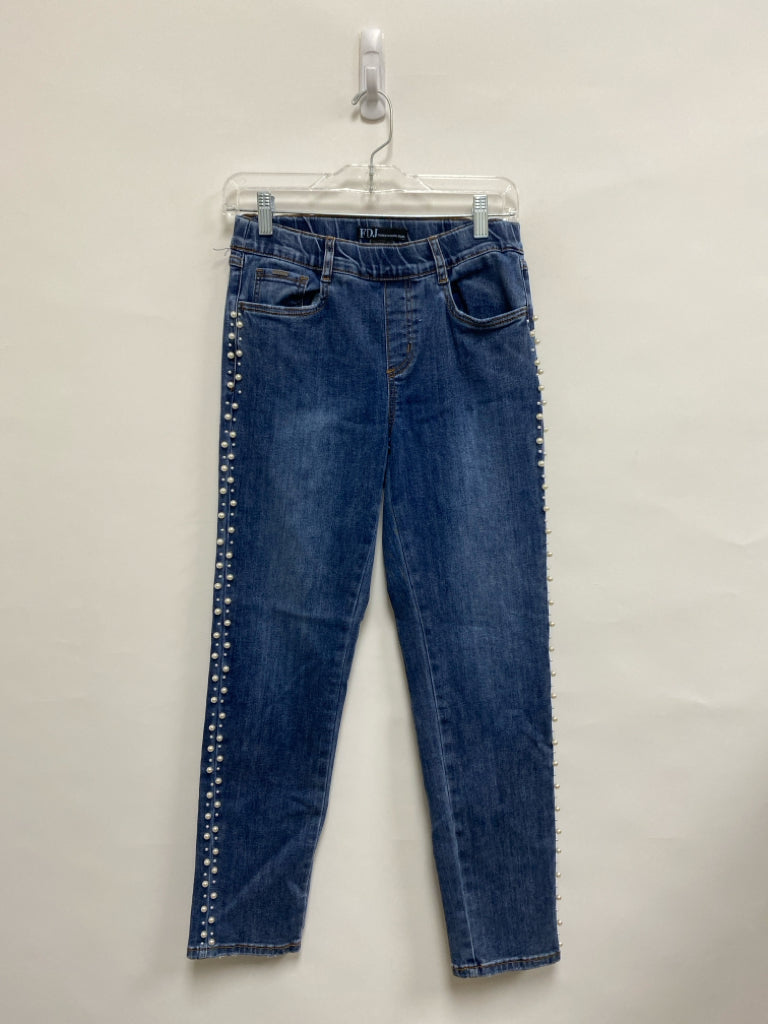 French Dressing Size 2 Blue Denim Pearls Ladies Jeans