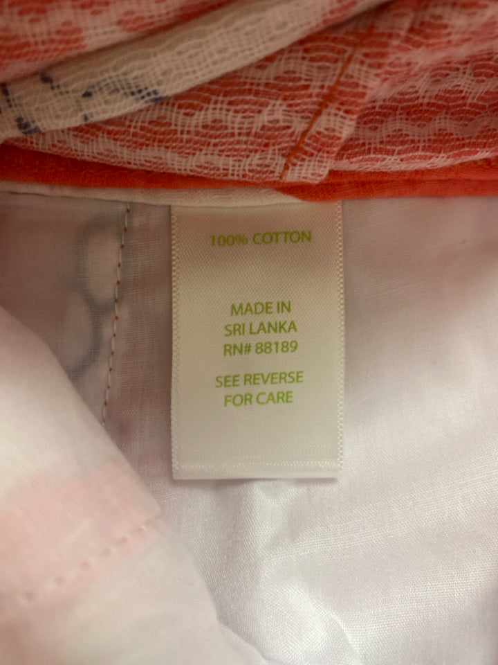 LILLY PULITZER Size 4 Coral/White Navy Ropes Ladies Shorts