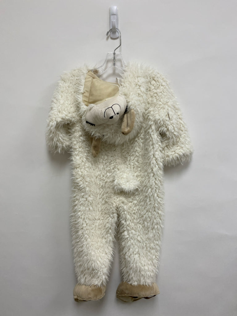 SIZE 2T/3T Yellow/White Cream Fuzzy Girl&