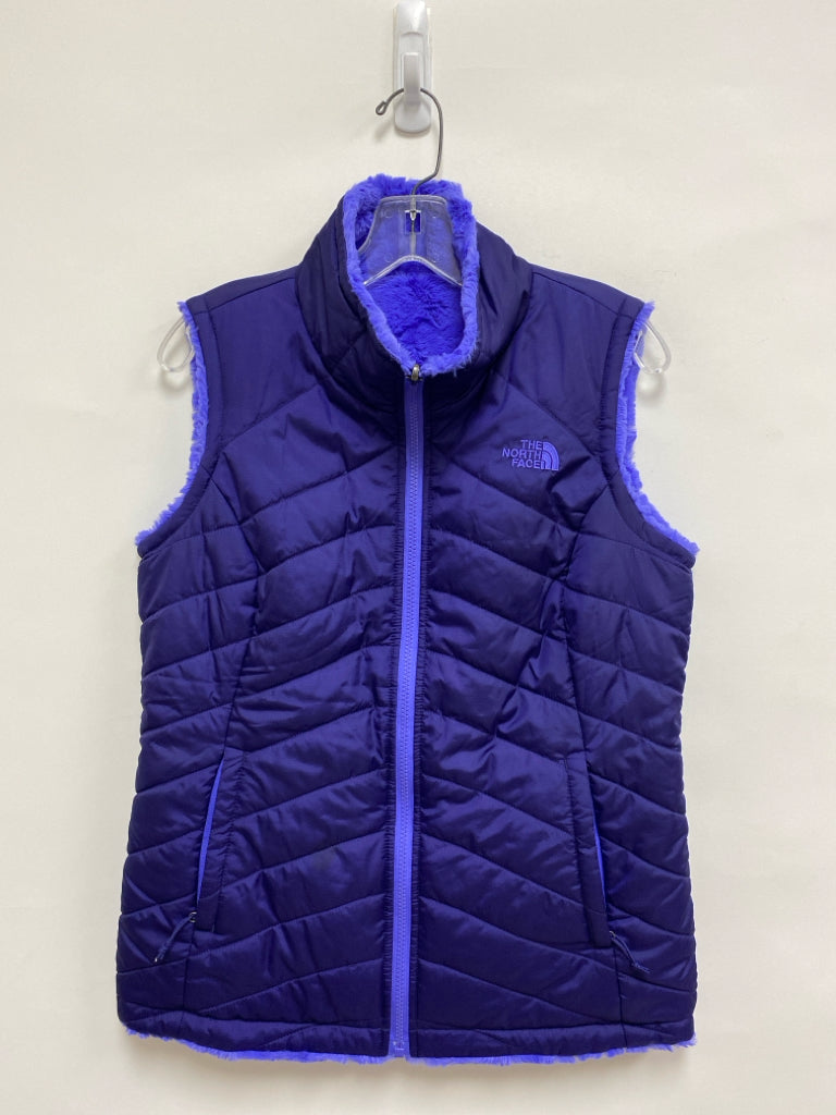 North Face Size S Purple Reversible Zip Down Ladies Vest