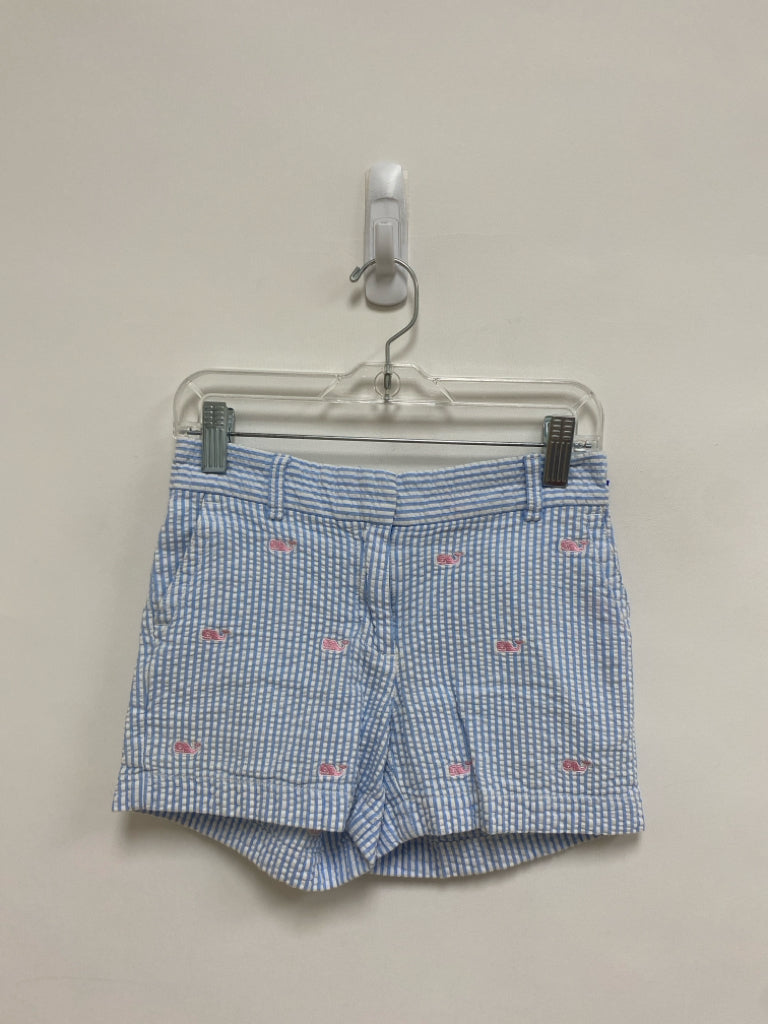 Vineyard Vines SIZE 10 Blue/White Pink Seersucker Embroidered Girl&