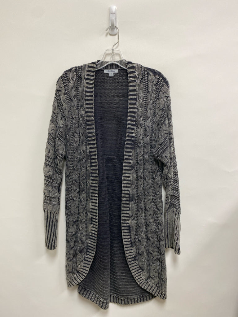 PBJ Blues Size S Faded Black Cable Knit Duster Ladies Sweater