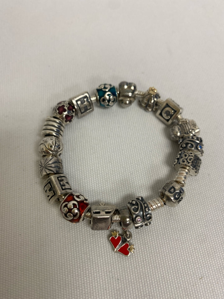 Pandora Silver Multi Color Bracelet