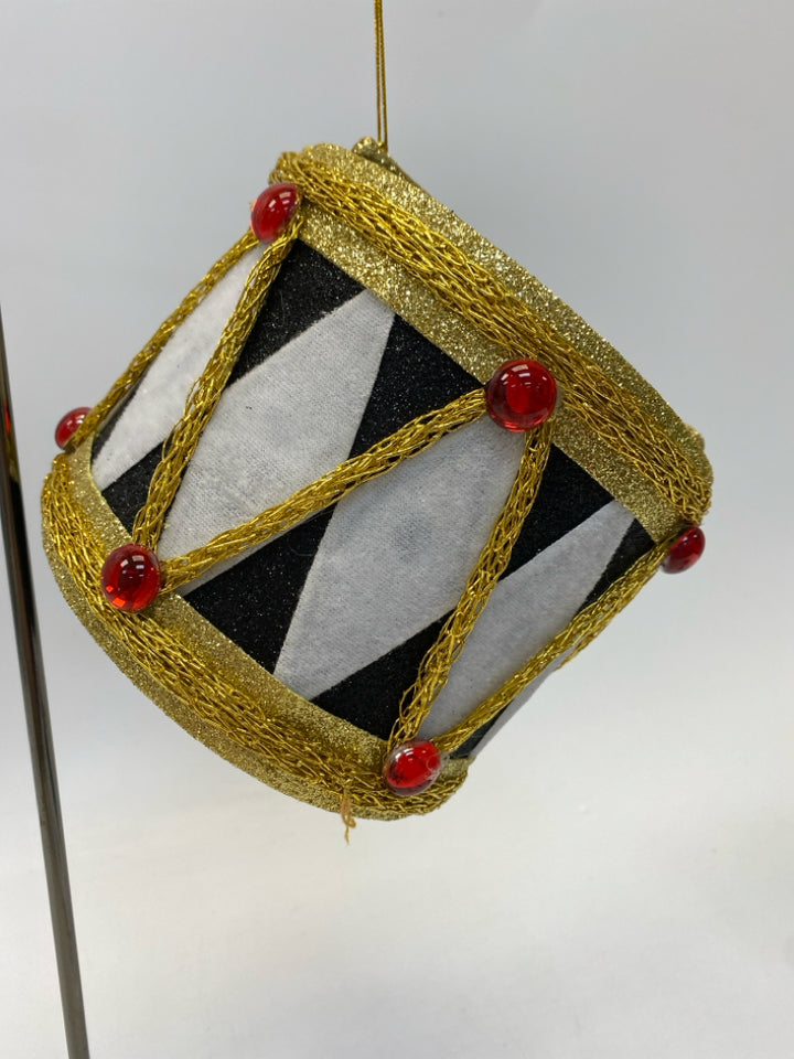 Black/White Gold/Black Jeweled Ornaments