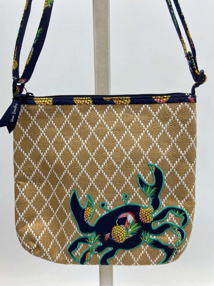 Vera Bradley Brown Navy/Multi Crab(s) Handbag