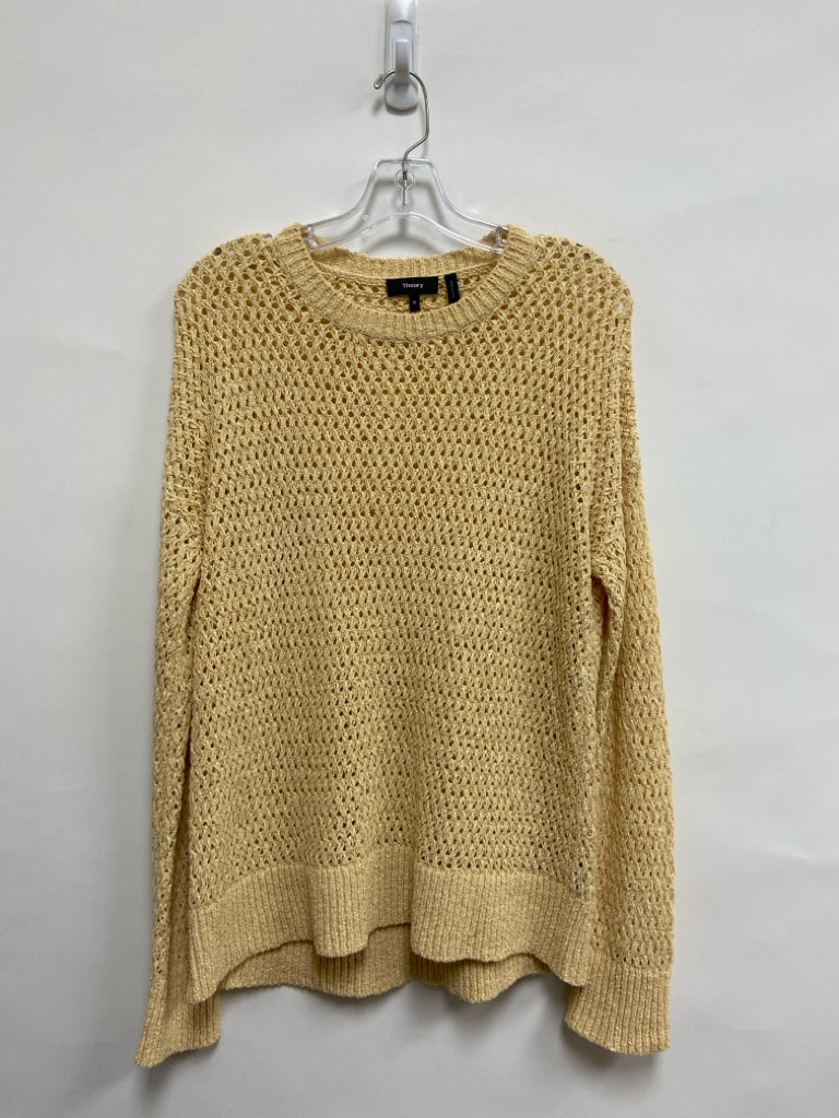Theory Size M Tan Woven Ladies Sweater