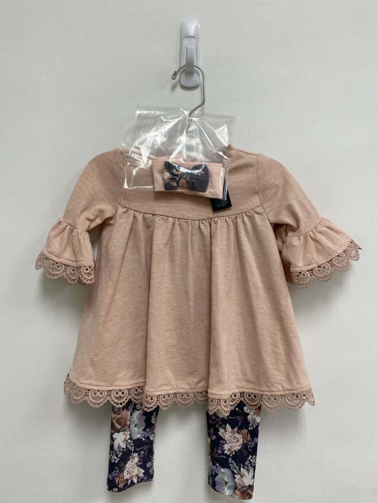 Cynthia Rowley SIZE 24M Dusty Pink Flowers Lace Girl&