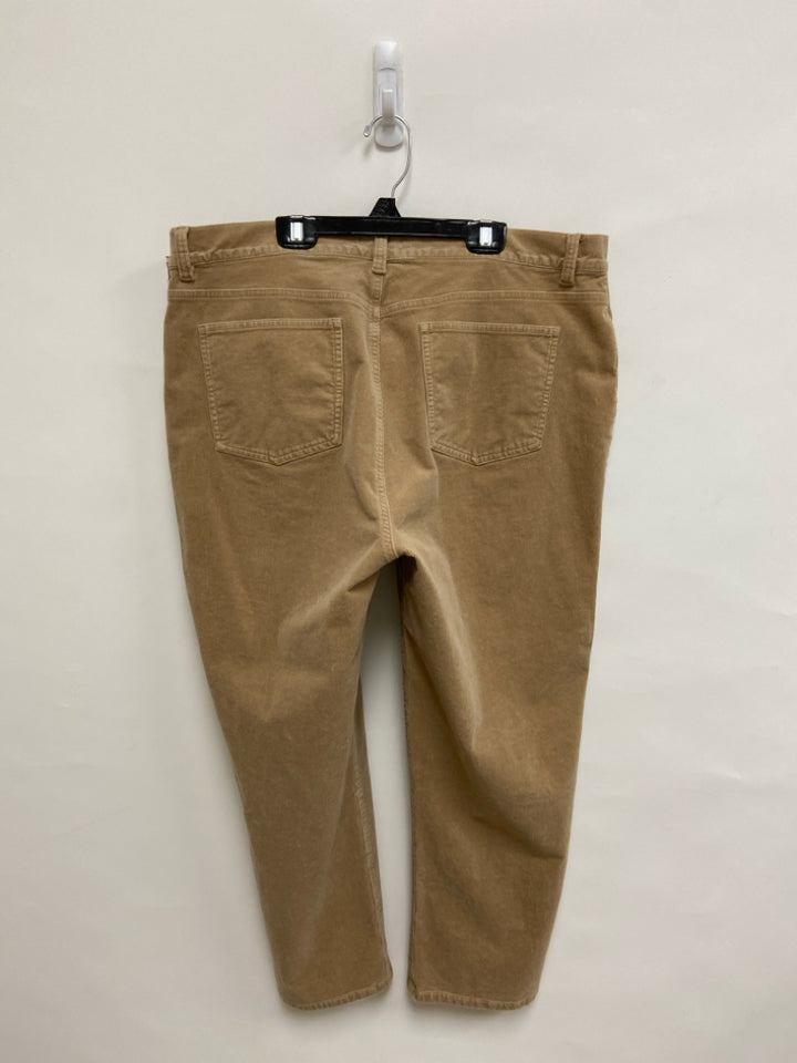 Eileen Fisher Size XL Tan Corduroy Ladies Pants